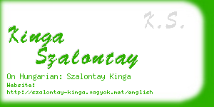 kinga szalontay business card